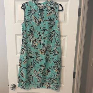 ZOZO Teal Floral-Leaf High-Low Sleeveless Dress